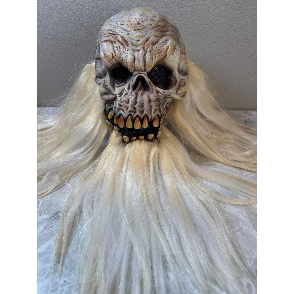 Vtg 2003 Paper Magic‎ Group PMG Skeleton Skull Mask White Hair Halloween Scary